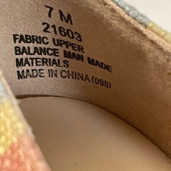 Beacon Fashion Multicolored Canvas Loafers Women’s Shoes Size 7 Medium New - Picture 12 of 12